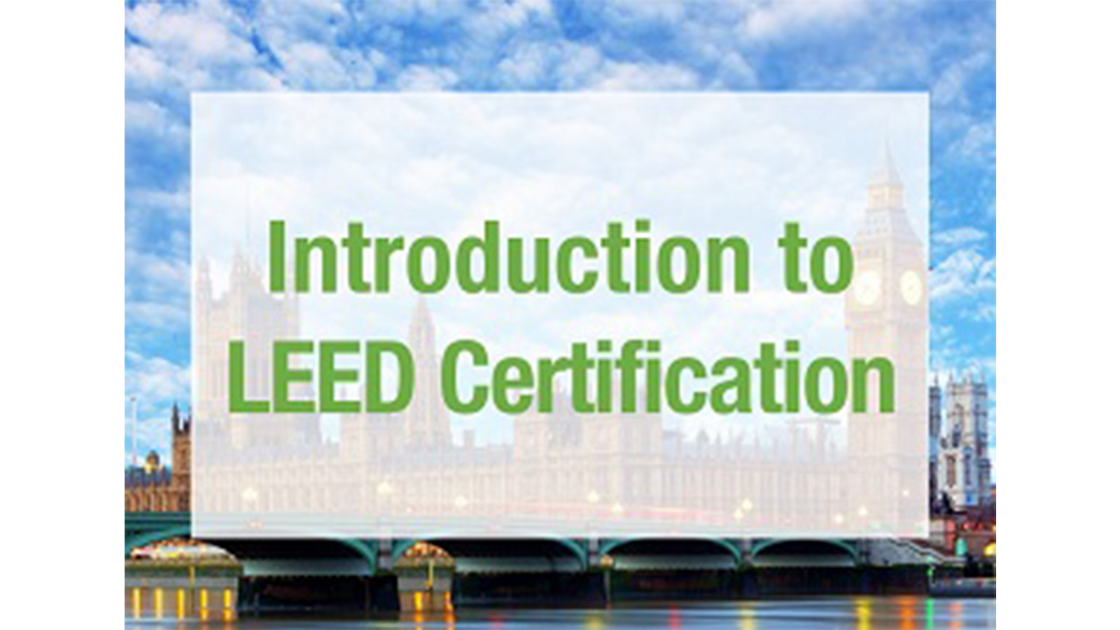 Training Course Introduction to LEED certification ISD Engineering